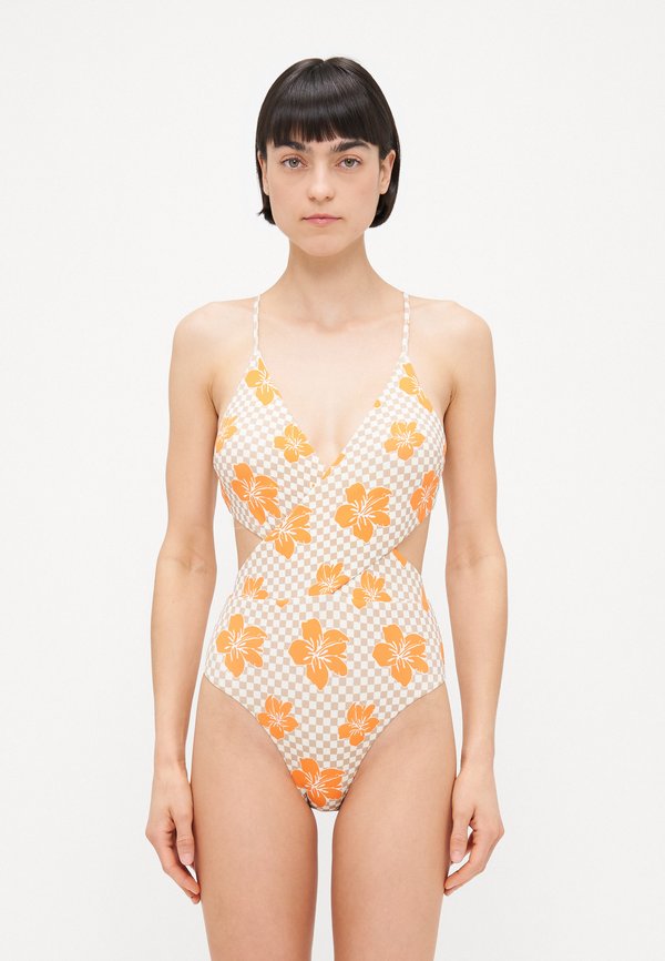 MINI HULA WRAP ONEPIECE - Swimsuit - warm taupe