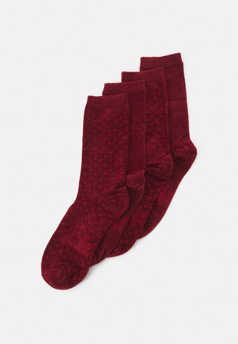 camano ONLINE FEMALE COSY SHINY SOCKS IN BOX 4 PACK Socks oxblood