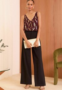 Love & Roses V NECK V BACK  - Camicetta - berry metallic
