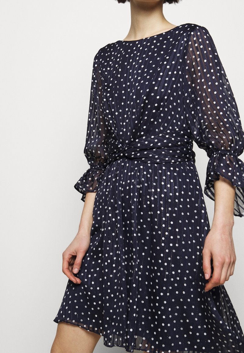 dkny blue polka dot dress Day - dark Womens dresses
