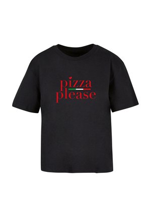 Mister Tee, PIZZA PLEASE - Trükipildiga T-särk - black