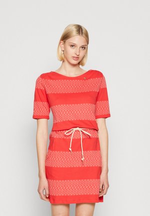 Ragwear CHEGO LONG SLEEVE - Φόρεμα από ζέρσεϊ - red