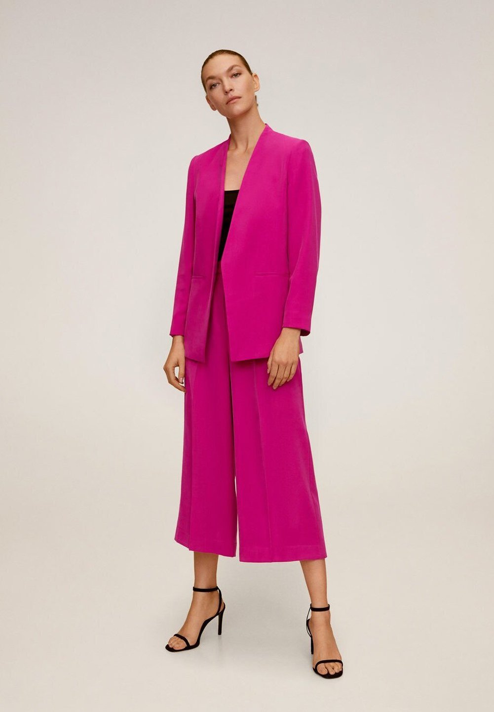 pink blazer mango
