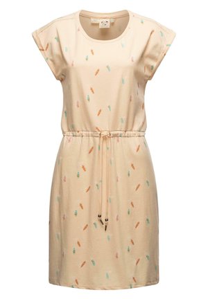 MALLORY PRINT - Rochie din jerseu - beige