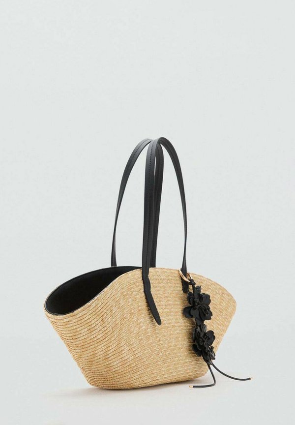 WITH FLOWER CHARM - Handbag - beige2