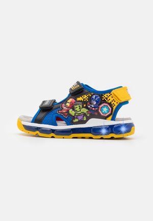 MARVEL AVENGERS  ANDROID BOY LIGHTS - Sandalias - black/royal