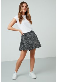 LELA ELASTIC WAIST - Mini krilo - black-white
