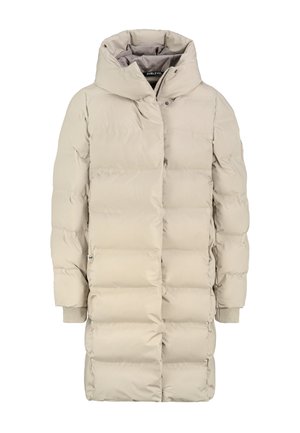 LANGER STEPP MIT VERDECKTEN TASCHEN - Wintermantel - beige