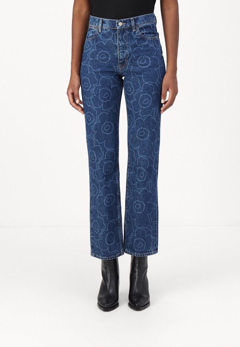 Marimekko Vaqueros rectos - unikko denim