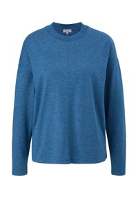 s.Oliver LONGSLEEVE GLITZEREFFEKT - Longsleeve - ozeanblau