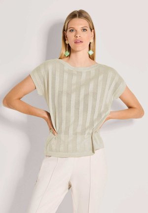 T-Shirt basic - pearl white   gold