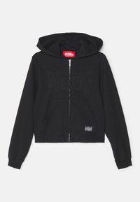 ''VICTOR'' TIGHT ZIP-UP HOODIE - Sweatjakke - washed black