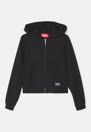 ''VICTOR'' TIGHT ZIP-UP HOODIE - Zip-up sweatshirt - washed black