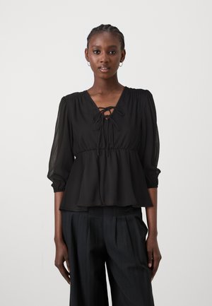 VIMORRY BALLON VNECK - Bluse - black