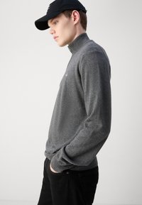 GANT HALF ZIP - Maglione - dark grey melange