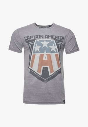 Re:Covered, CAPTAIN AMERICA BADGE - T-Shirt print - grey