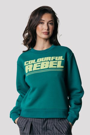 BOLD PUFF LOGO RELAXED - Sportinis megztinis - shady green