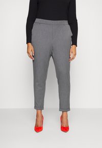 Vero Moda Curve VMMAYA SOLID - Pantalon classique - medium grey melange
