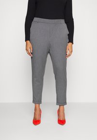 Vero Moda Curve - VMMAYA LOOSE SOLID PANT - Kalhoty - medium grey melange Miniatura obrázku 1