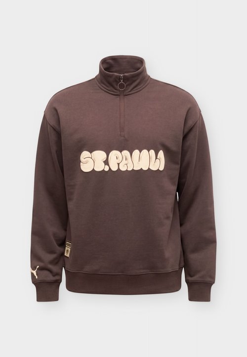 PUMA FC ST PAULI GRAPHIC HALF ZIP - Club wear - chocolate brown/beige — photo 5