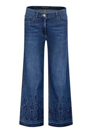 Betty Barclay, BETTY BARCLAY MIT WASCHUNG CASUAL-HOSE - Jean flare - dark blue denim