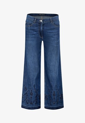 Betty Barclay, BETTY BARCLAY MIT WASCHUNG CASUAL-HOSE - Jean flare - dark blue denim