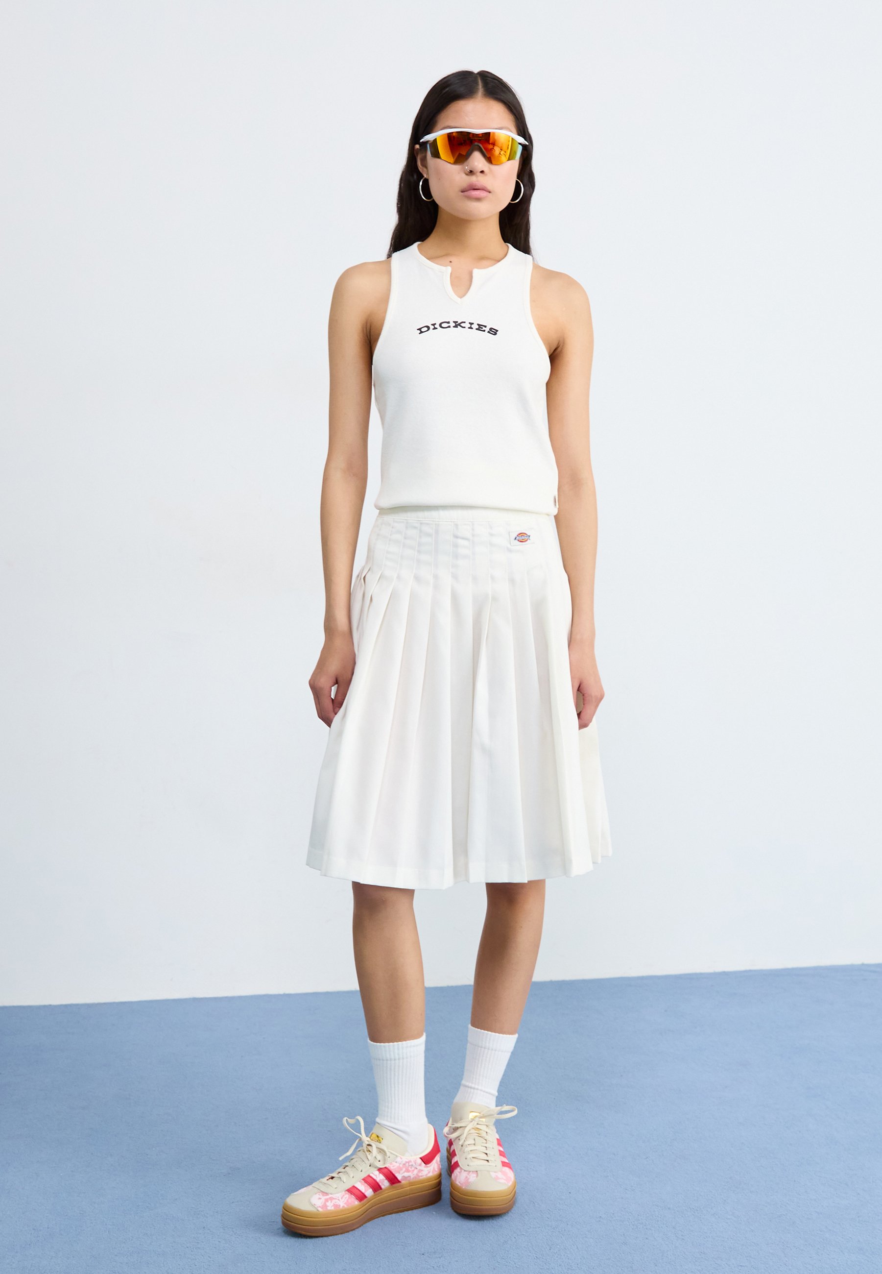 Dickies DELLROSE SKIRT - Pleated skirt - egret/off-white - Zalando