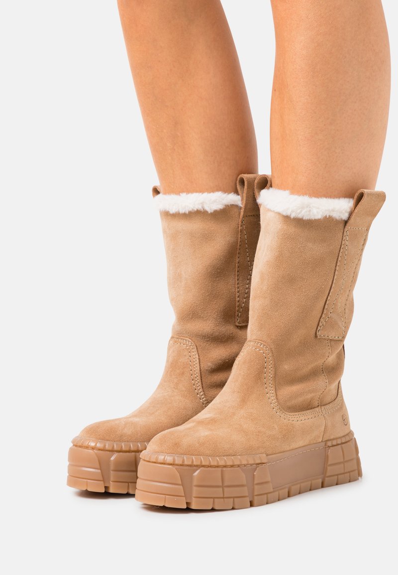 Tamaris Platform boots - camel