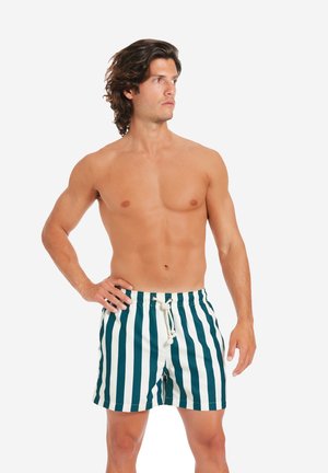 Shorts da mare - verde e bianco