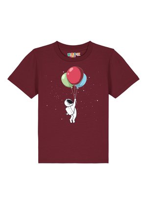 LITTLE BALLOON ASTRONAUT - T-shirt imprimé - burgundy