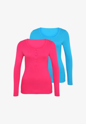 PACK OF 2 - T-shirt à manches longues - pink/petrol