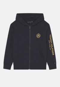 Tommy Hilfiger CREST ZIPTHROUGH - Mikina na zip - desert sky