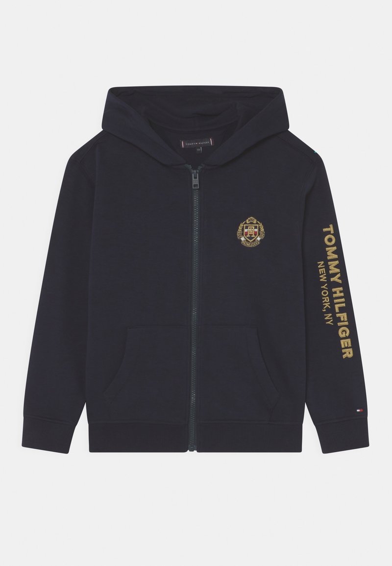Tommy Hilfiger CREST ZIPTHROUGH - Mikina na zip - desert sky