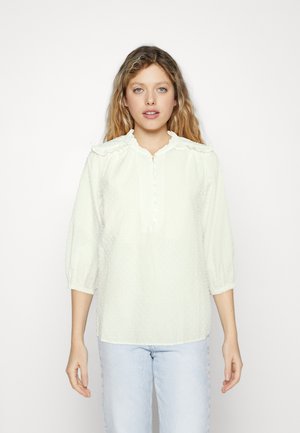 b.young GILLA FRILL BLOUSE - Blouse - off white