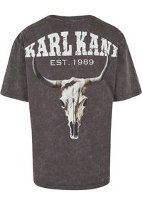 Karl Kani SMALL SIGNATURE WASHED HEAVY SKULL TEE - T-shirts med print - anthracite