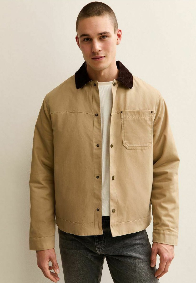 New Look COLLAR WORKER Veste mi-saison beige