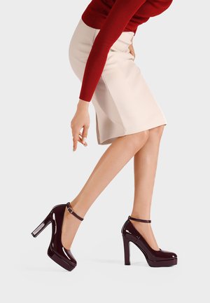 Scarpe con plateau - bordeaux