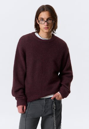 REGULAR - Jumper - burgundy melange