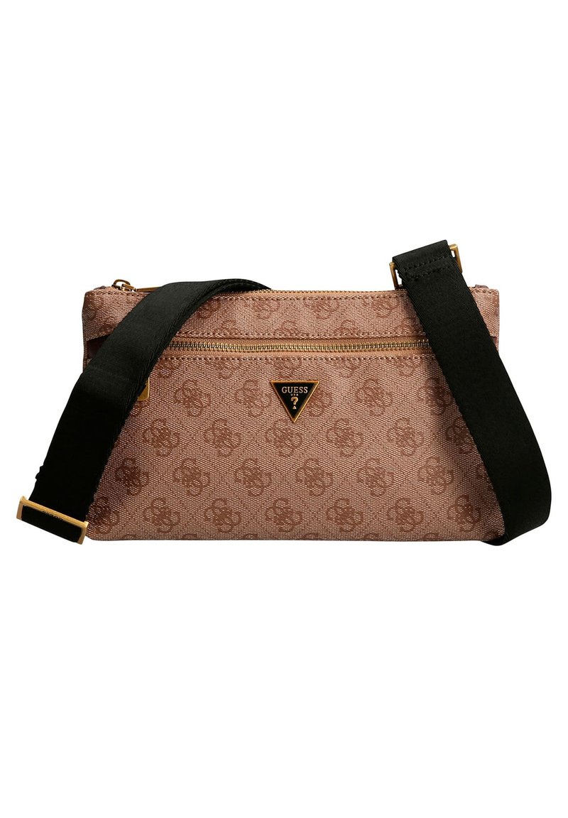 Borsa A Tracolla Guess Unisex Vezzola Xbody - In Pelle Sintetica, Logo 4G, Regolabile, Nero