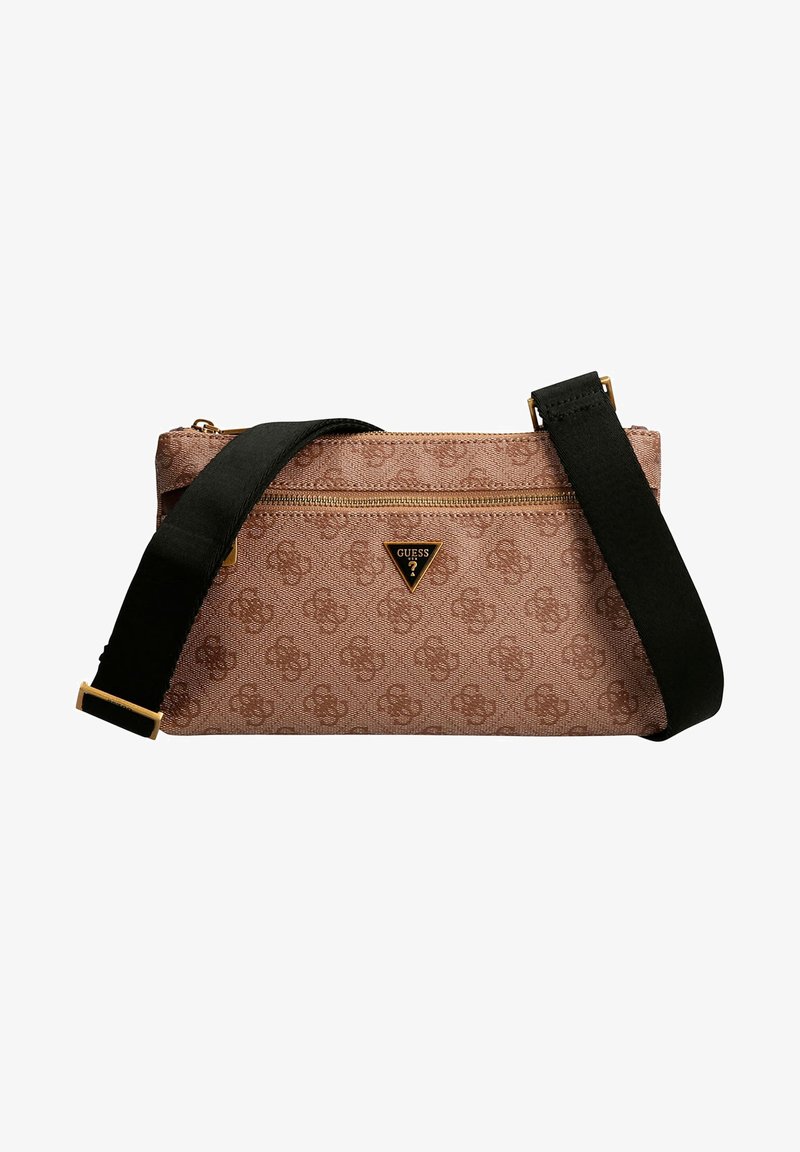 Borsa A Tracolla Guess Unisex Vezzola Xbody - In Pelle Sintetica, Logo 4G, Regolabile, Nero