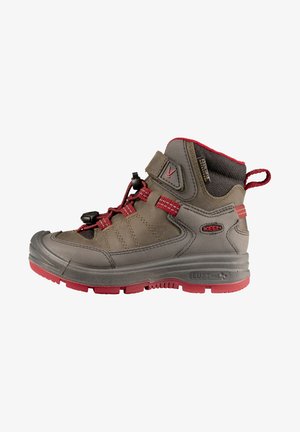 REDWOOD MID WP - Lace-up ankle boots - steel grey/red dahlia