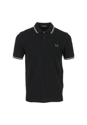Fred Perry, TWIN TIPPED FRED PERRY SHIRT - Polo - black oatmeal laurel wreath