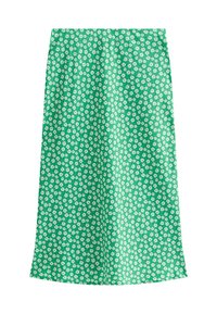 DAISY PRINT BIAS CUT MIDI - A-Linien-Rock - green pattern