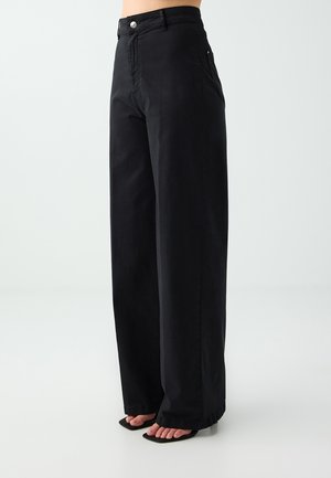 Jimmy Key, WAIST SPANISH-STYLE WEAVE LONG  - Stoffhose - black