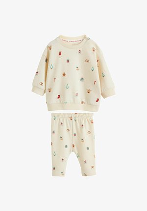 Next, CHRISTMAS JOGGERS SET - Broek - cream