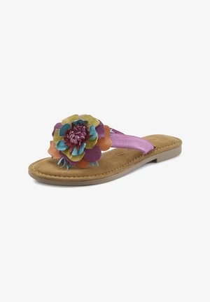 LASCANA, LASCANA PANTOLETTE - T-bar sandals - lila gelb orange türkis