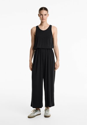 FLOATY CROSSOVER BACK MIDI WITH SOFT TOUCH - Jumpsuit - black