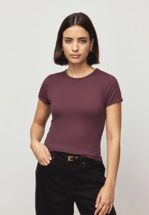 SHORT SLEEVE SLINKY - REGULAR FIT - Základné tričko - new burgundy red