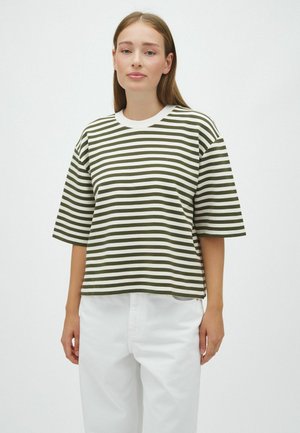 mbyM, EMRYS-M - T-shirt imprimé - olive sugar stripe