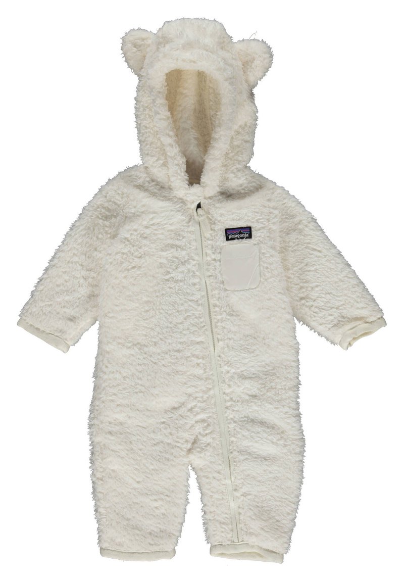 Patagonia BABY FURRY FRIENDS BUNTING UNISEX - Pajac - gravel heather w/white